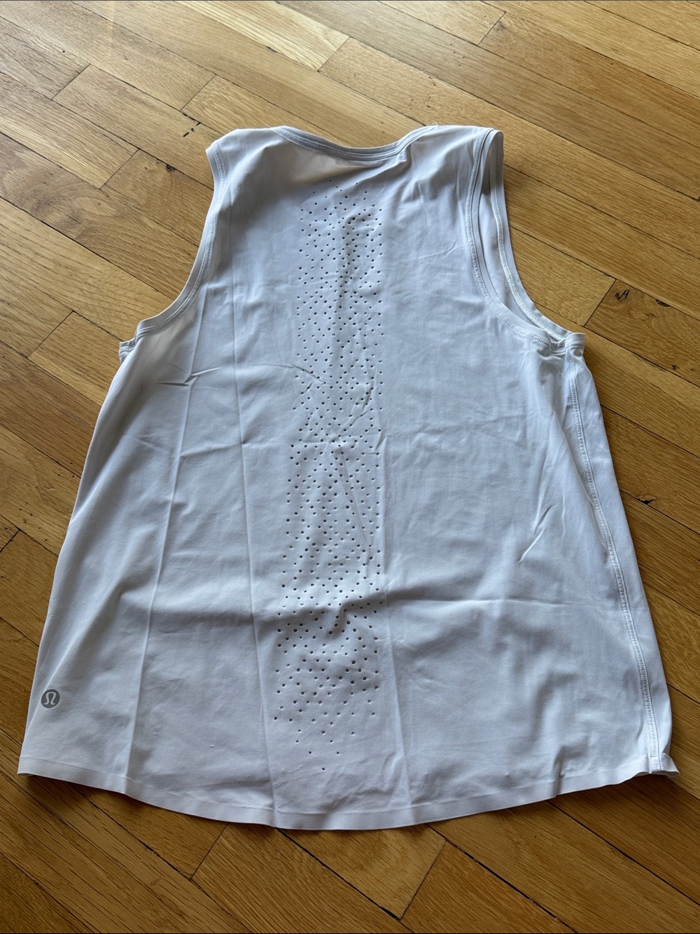 lululemon athletica White Laser-Cut Back Tank